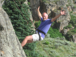 Tim Wilbanks climbing